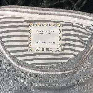 Cactus Man Gray Long Sleeve by Ricky Singh